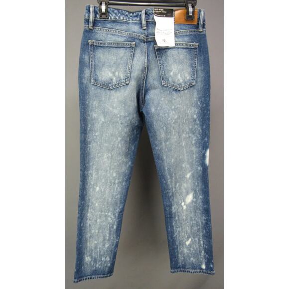 Ralph Lauren Womens 4 Bleach Splattered Ankle Straight Jeans Blue Preppy Artsy - Picture 8 of 9